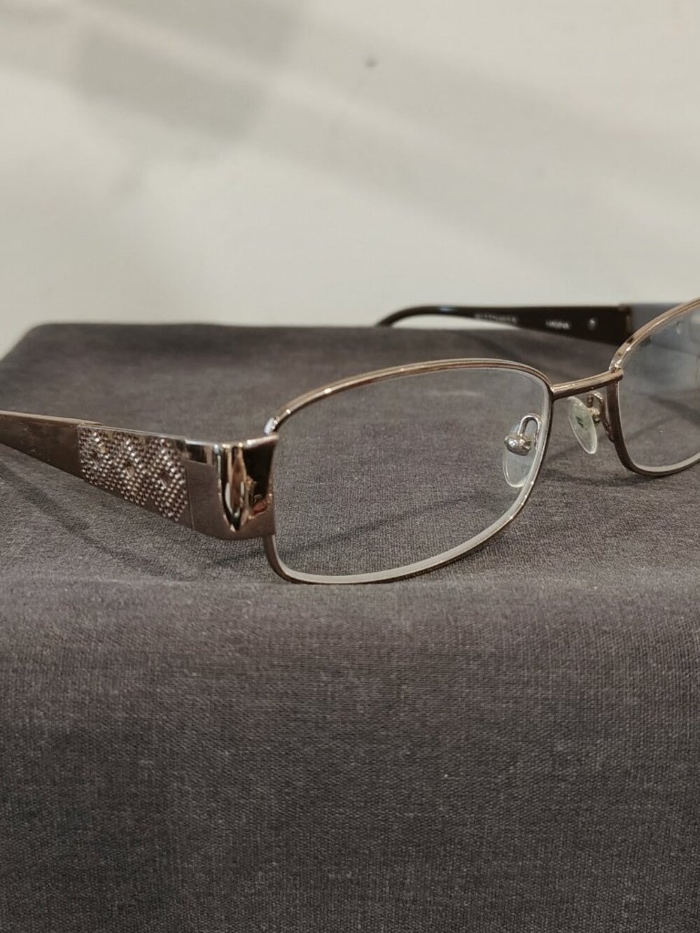 Wittnauer Hasina Brown Womens Eyeglass Frames 53-17-135 Textured Temples